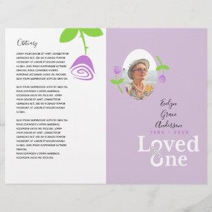 Gedenkdienstprogramm mit Lavendelrose Flyer