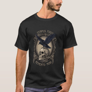 Gedenke des Todes Leben Rabe Die Zeit Flieht Dunkl T-Shirt