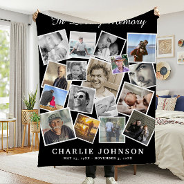 Gedenken an 17 Collage Beerdigung Fleecedecke