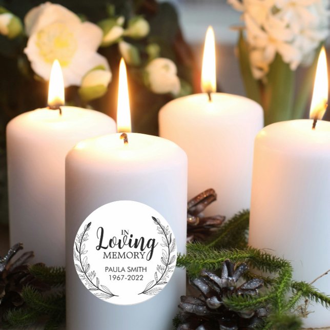 Gedenken an das Bestattungsgeschenk Liebende Geden Runder Aufkleber (Von Creator hochgeladen)