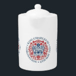 Gedenken an das King Charles III Coronation Logo<br><div class="desc">King Charles III Coronation Logo auf weißem Hintergrund. Das Logo repräsentiert die vier Nationen des Vereinigten Königreichs über die nationalen Blume jedes einzelnen — die Rose von England,  das Diebstahl von Schottland,  die Diele von Wales und das Kleeblatt von Nordirland.</div>