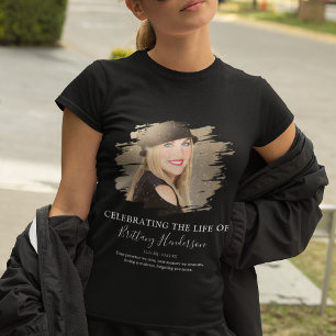 Gedenken an das Leben von Foto-Gedenk-T-Shirt T-Shirt