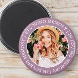 Gedenken an das moderne, maßgeschneiderte Foto der Magnet<br><div class="desc">Dieses einfache und moderne Design besteht aus Serifentypografie und fügt ein individuelles Foto hinzu. "In Loving Memory" umkreist das Foto Ihres Lieben.</div>