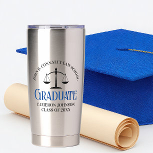 Gedenken an den Abschluss der Custom Blue Law Scho Thermobecher