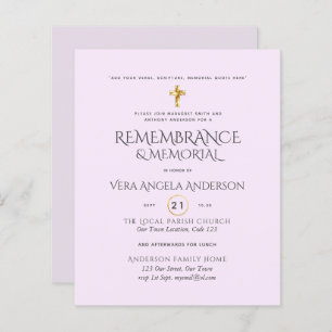 Gedenken an den HAUSHALT Gold Cross Einladung