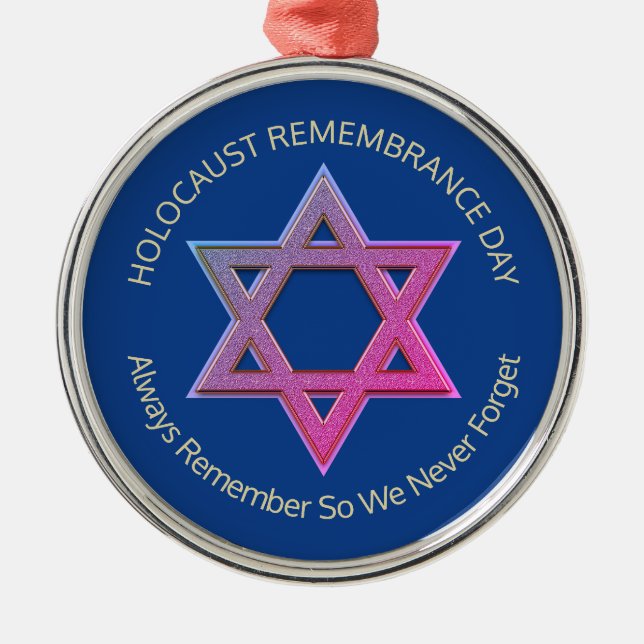 Gedenken an den Holocaust YOM HASHOAH Ornament Aus Metall (Vorne)