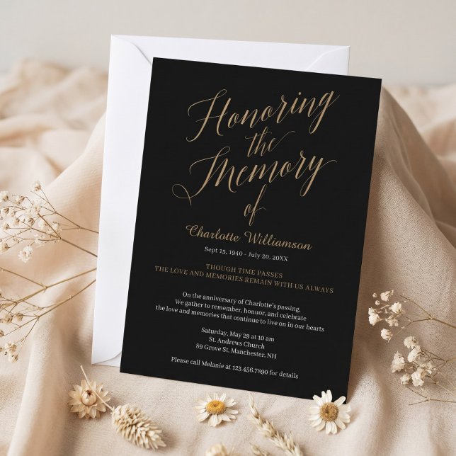 Gedenken an den Todestag Einladung (Honoring the Memory of Memorial Death Anniversary Invitation)