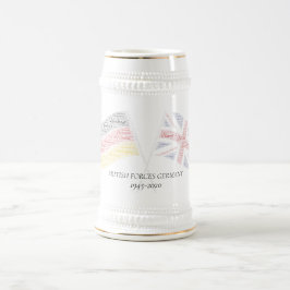 Gedenken an die britische Armee Stein Bierglas