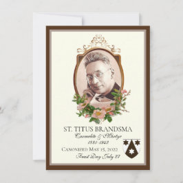 Gedenken an die Heilige Titus Brandsma Mitteilungskarte