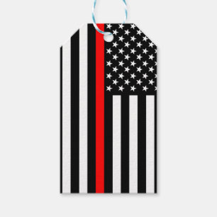 Gedenken an die rote Linie der amerikanischen Flag Geschenkanhänger