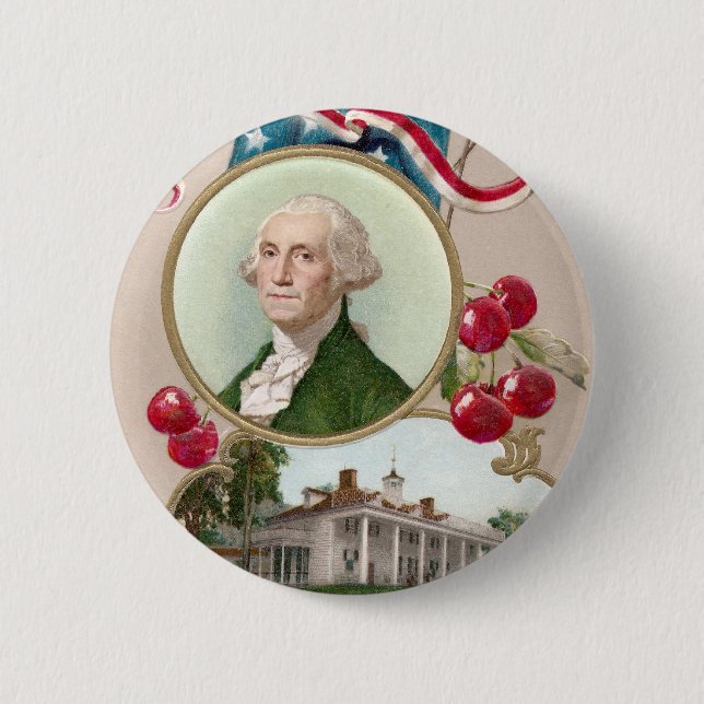 Gedenken an George Washington Button (Vorderseite)
