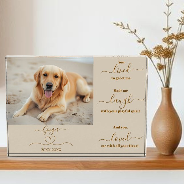 Gedenken an Hunde Fotoblock (Dog Memorial Remembrance- Photo Block-me)