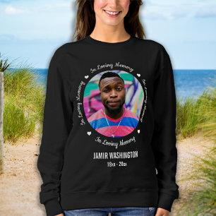 Gedenken an personalisiertes Foto im Gedächtnis Sweatshirt