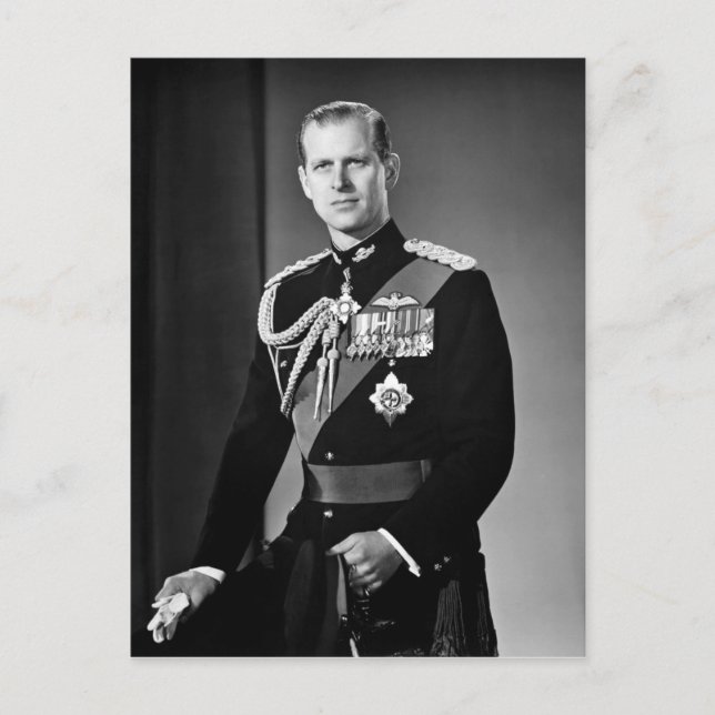 Gedenken an Prinz Philip 1921-2021 Postkarte (Vorderseite)