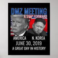 Gedenken an Trump Usa Jong Un N Korea Dmz Meetin