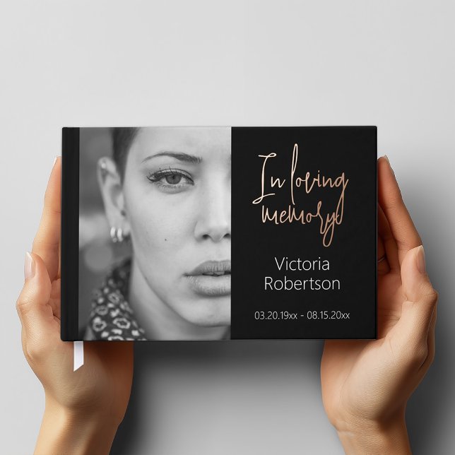 Gedenken Beerdigung Modern Memorial Beerdigung Gästebuch (Perfect memorial keepsake)