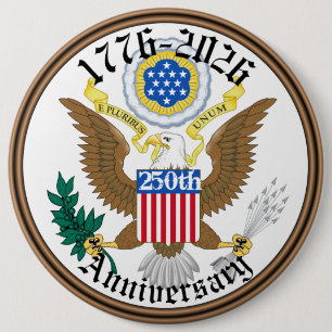 Gedenken Sie 250 Jahre Freiheit der USA Button