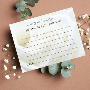 Gedenken Sie einer Rose Florale Beerdigung Postkarte