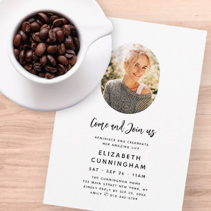 Gedenken und Feiern Gedenkstätte Modernes Foto Einladung