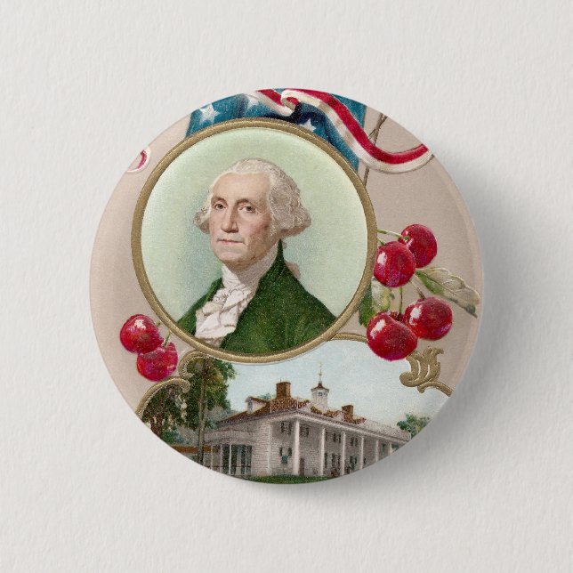 Gedenken von George Washington Button (Vorderseite)
