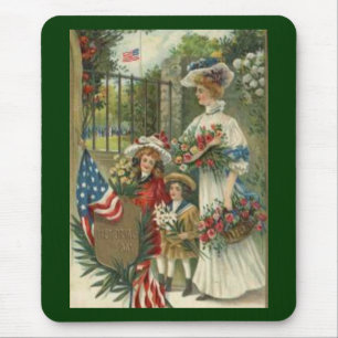 Gedenken zum Memorial Day im Vintage-Stil Mousepad