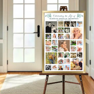 Gedenkfeier 33 FotoCollage Botanisch Poster