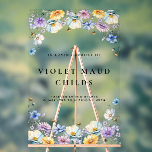 Gedenkfeier Acrylschild