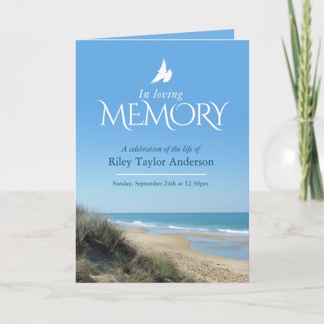 Gedenkfeier am Strand Programm (Vorderseite)