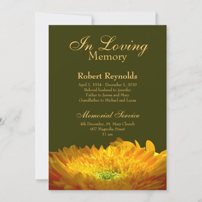 Gedenkfeier / Bekanntgabe Ankündigung (Vorderseite)