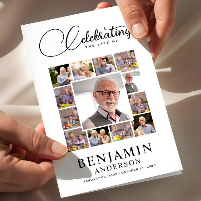 Gedenkfeier Bi-Fold-Trauerprogramm Foto Flyer (Celebration of Life | Memorial Funeral Program Flyer, Obituary Program, Sorry for your Loss)
