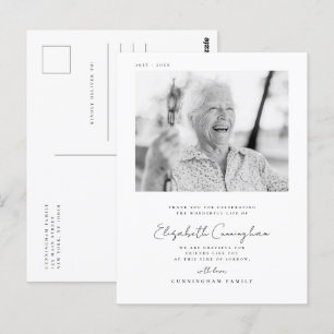 Gedenkfeier Elegantes Foto Postkarte