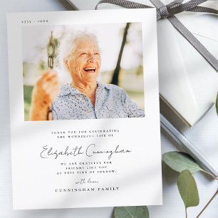 Gedenkfeier Elegantes Foto Postkarte