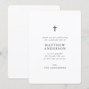 Gedenkfeier Erholung in Frieden Modernes, einfache Dankeskarte