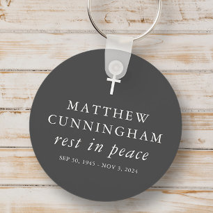 Gedenkfeier Erholung in Frieden Modernes, einfache Schlüsselanhänger