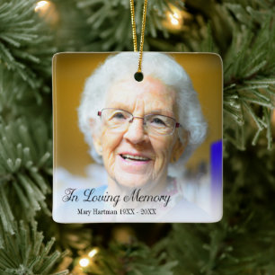 Gedenkfeier Foto in der Liebe Erinnerung Großmutte Keramikornament