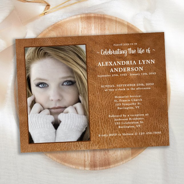 Gedenkfeier Foto Lederfeier Einladungspostkarte (Von Creator hochgeladen)