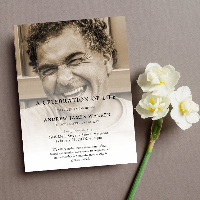 Gedenkfeier Foto Tribut Postkarte (Celebration of Life Photo Postcard)