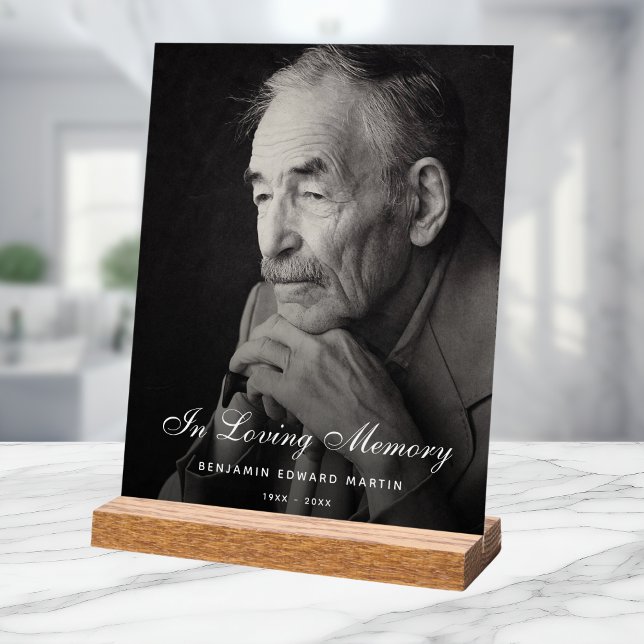 Gedenkfeier für das benutzerdefinierte Foto Acrylschild (Photo Memorial Sign)