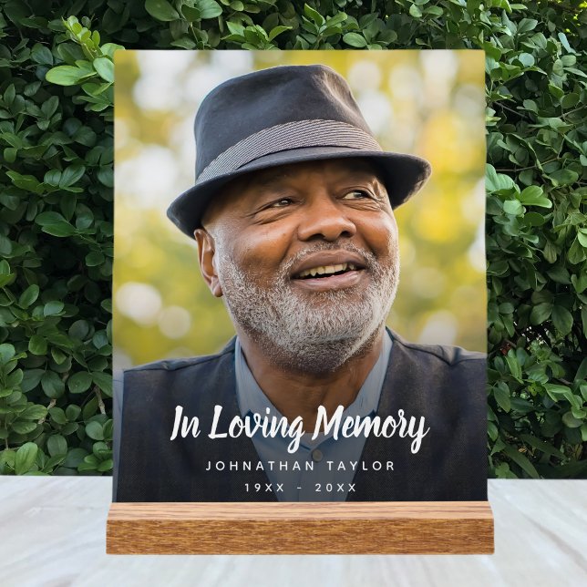 Gedenkfeier für das benutzerdefinierte Foto Acrylschild (Photo Memorial Sign)