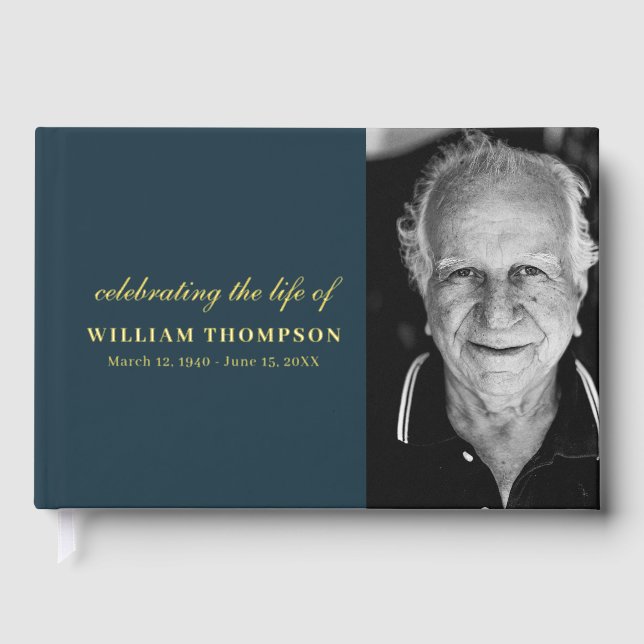 Gedenkfeier für das Foto "Life Funerary Navy" Gästebuch (Vorderseite)