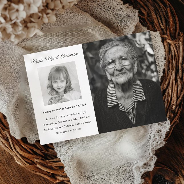 Gedenkfeier für die Lebensfotokarte Einladung (Von Creator hochgeladen)