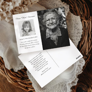 Gedenkfeier für die Lebensfotokarte Postkarte