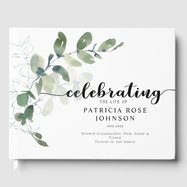 Gedenkfeier für Eukalyptus Gästebuch (Vorderseite)