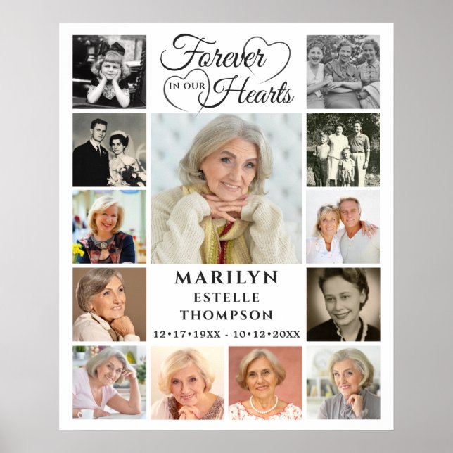 Gedenkfeier für immer in unserem Herzen 13 FotoCol Poster (Vorne)