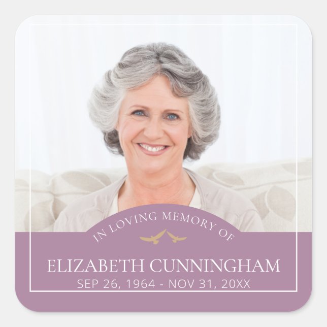 Gedenkfeier für klassische Vogelarten-Foto Quadratischer Aufkleber (Vorderseite)