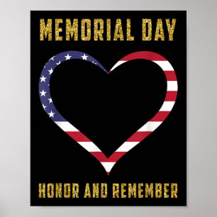 Gedenkfeier für Männer Frauen Kinder Patrio Poster