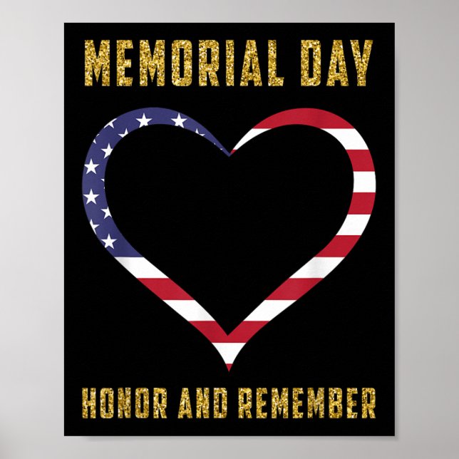 Gedenkfeier für Männer Frauen Kinder Patrio Poster (Vorne)