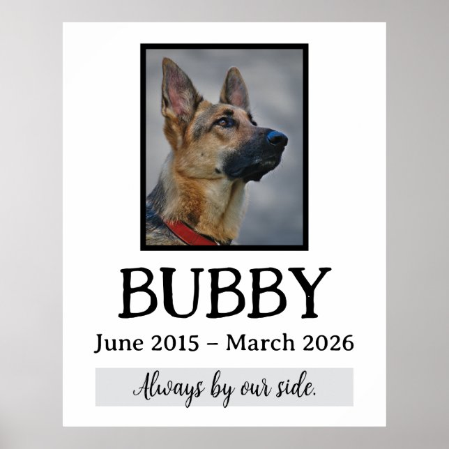 Gedenkfeier für verstorbene Haustiere - In unseren Poster (Vorne)