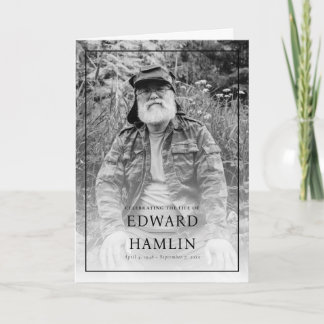 Gedenkfeier gefaltetes Service-Memorial Programm