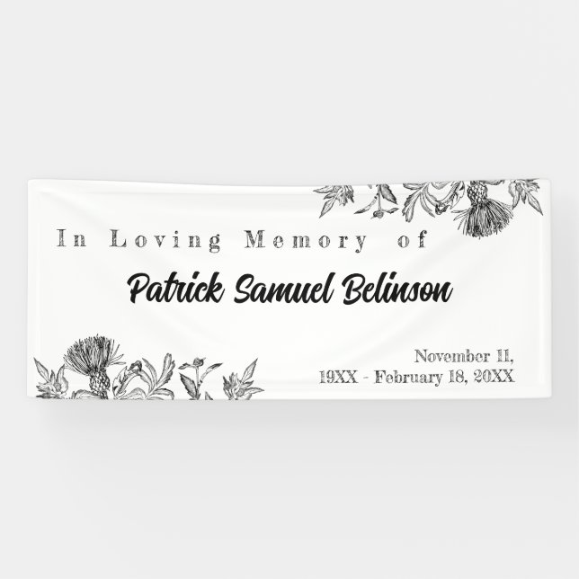 Gedenkfeier | In Love Memory Banner (Horizontal)